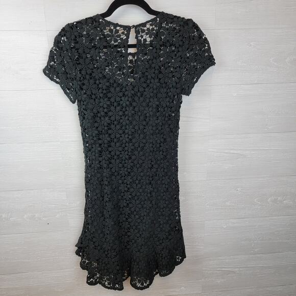 Joie Cotton Crochet Lace Dress Black XS - Picture 2 of 12